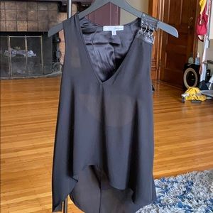 Chris Gramer leather top NEW Black Sz 0